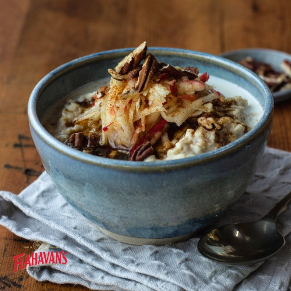 Apple, Cinnamon, and Pecan Oatmeal
